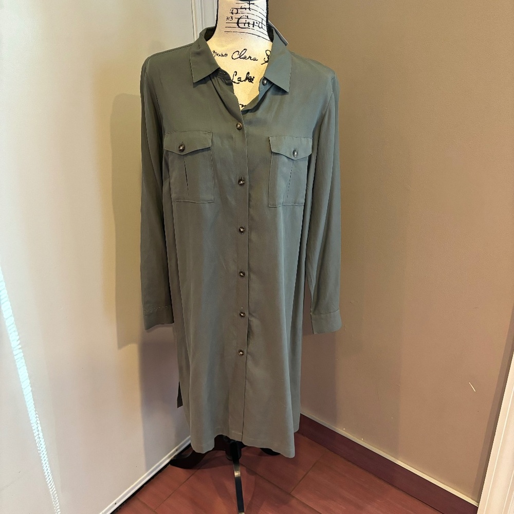 NWT J Jill Wherever Collection button up shirtdress
